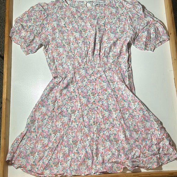 Faithfull The Brand Floral Zip up Knee Length Dress Sz M B - Picture 1 of 4